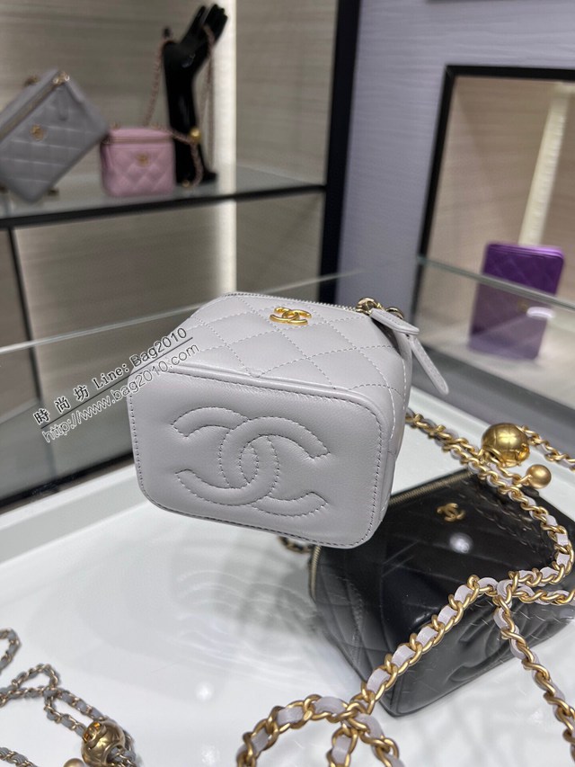 Chanel專櫃新款羊皮鏈條小金球女包 香奈兒22C新品新色霧霾藍小盒子AP1447Y djc6374